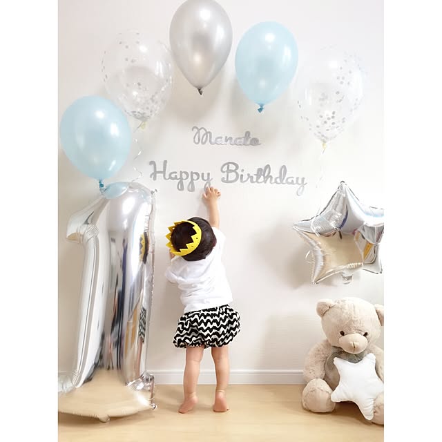 壁 天井 セリア 誕生日飾り付け 誕生日 100均 などのインテリア実例 - 2024-01-24 13:56:59RoomClip ルームクリップ