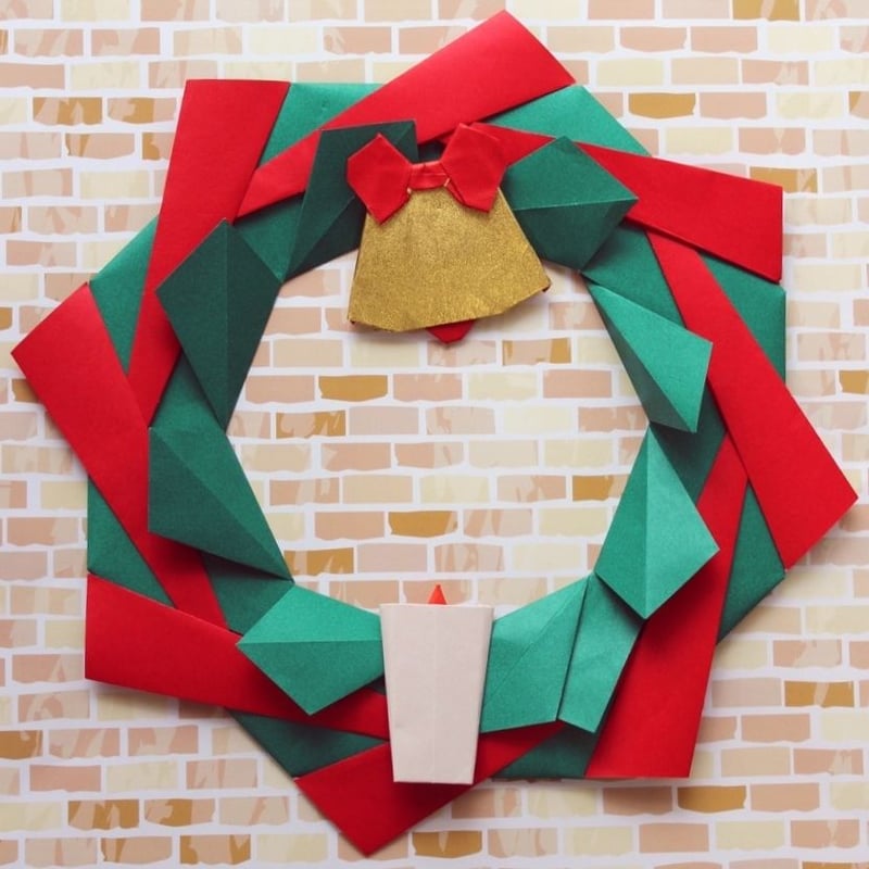 折り紙でポインセチアの折り方！リースの飾りに簡単な作り方セツの折り紙処
