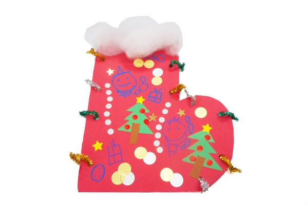 12月製作・クリスマス製作サンタ&トナカイのクリスマスブーツ元幼稚園教諭たここの「ほいくの本棚」