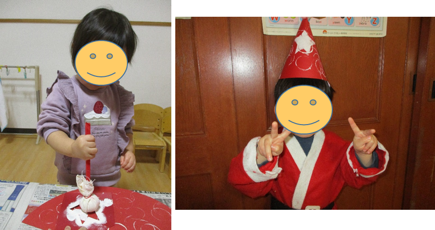 綿で雪を表現！可愛いクリスマスの帽子の作り方ほいくびより