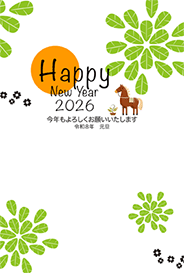 年賀状 無料素材集2026 午・うまJ:COM - デザイン素材・写真がすべてフリー - Fun J:COM