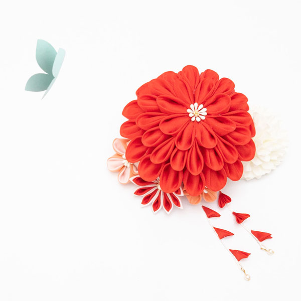 作り方 つまみ細工で手作りする七五三の髪飾り！簡単に作れる案内シート無料配布♪シロクマノート