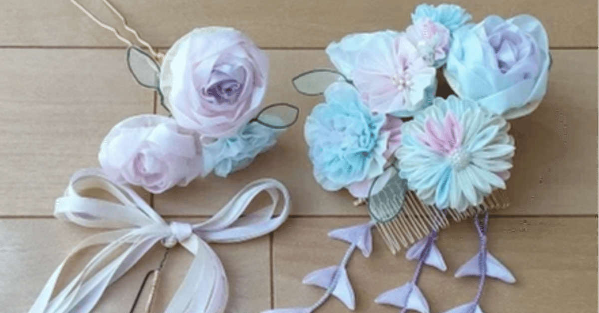 つまみ細工 七五三小さめ髪飾り～小花・組み上げ編～ - YouTube