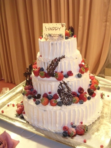 ウエディングケーキ 3段 クレイケーキ
