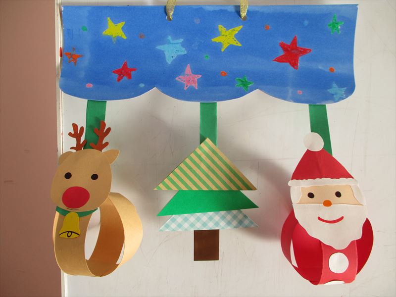 12月製作 タンポでホワイトクリスマス 保育園・幼稚園・こども園- ほいくのおまもり