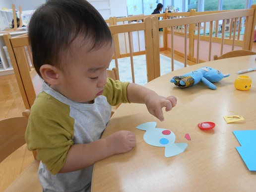 ハロウィン制作 うさぎ組・2歳児- 標津認定こども園あおぞら