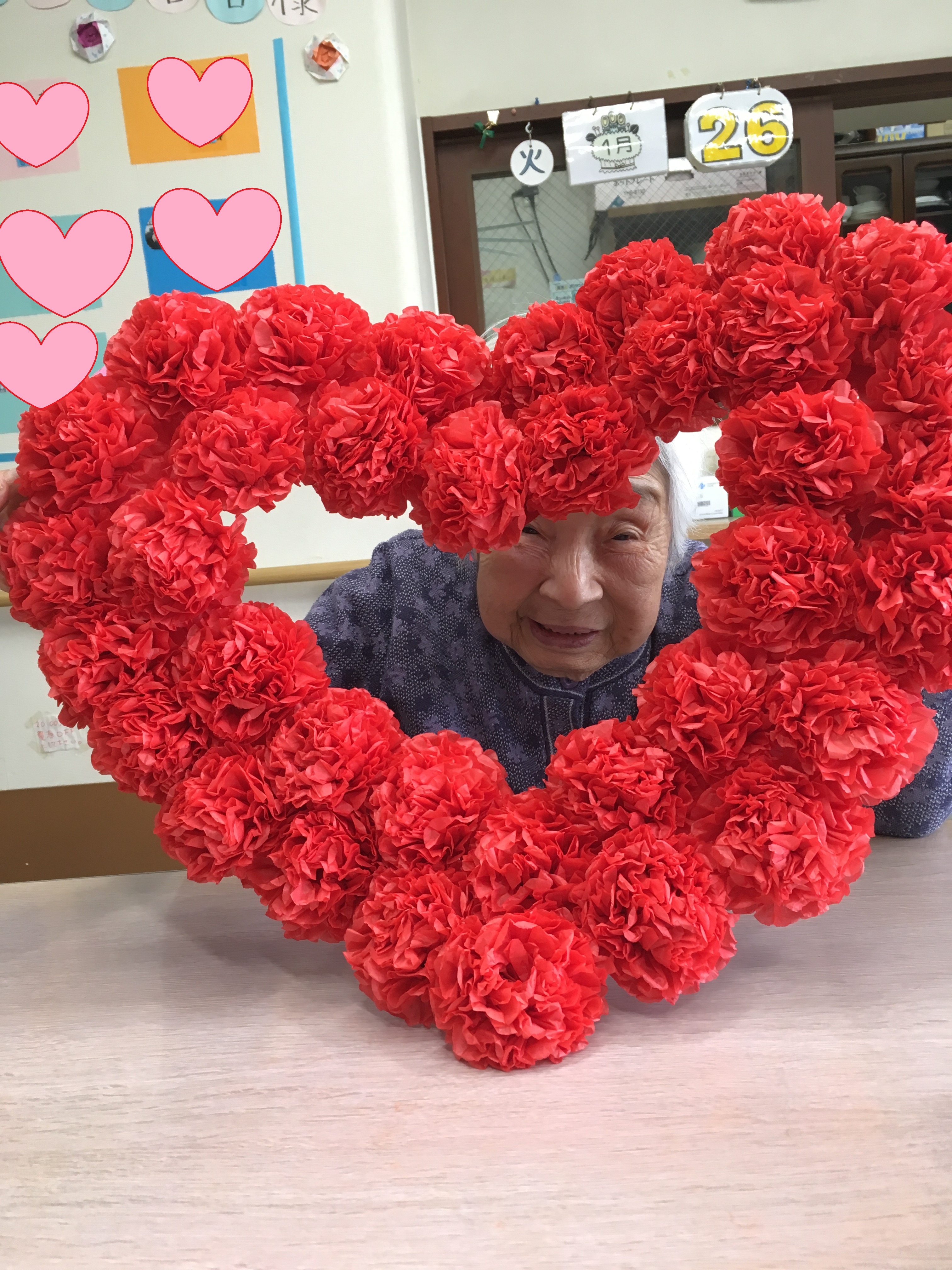 丸井様の店内にバレンタイン装飾を実施制作事例・実績 花門フラワーゲート