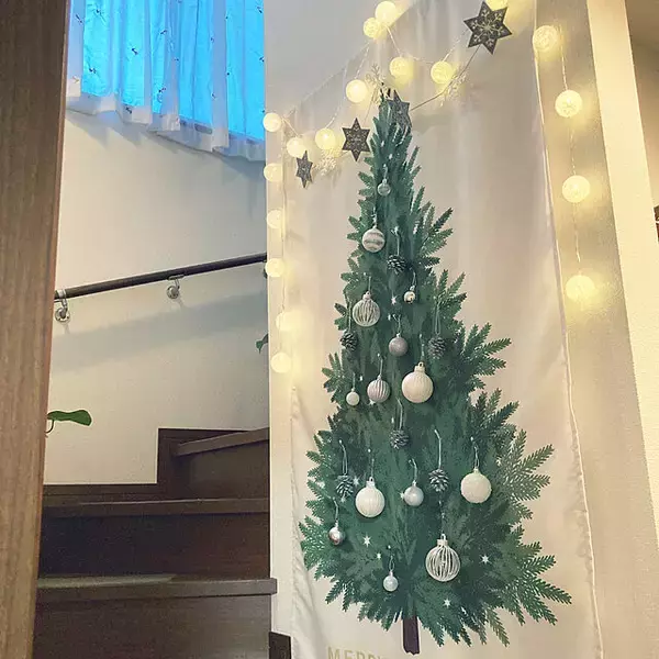 100均雑貨でシルバー・ホワイトのクリスマスディスプレイインテリアと暮らし。ときどき猫