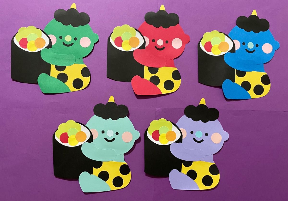 保育壁面☆壁面飾り☆恵方巻の通販 by n **s shopラクマ