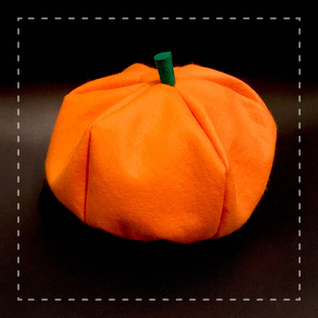 無料型紙 ハロウィンかぼちゃベレー帽の作り方ヘルカハンドメイド