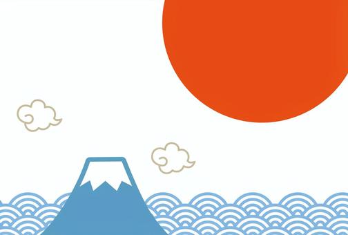 無料イラスト富士山と朝日パブリックドメインQ：著作権フリー画像素材集