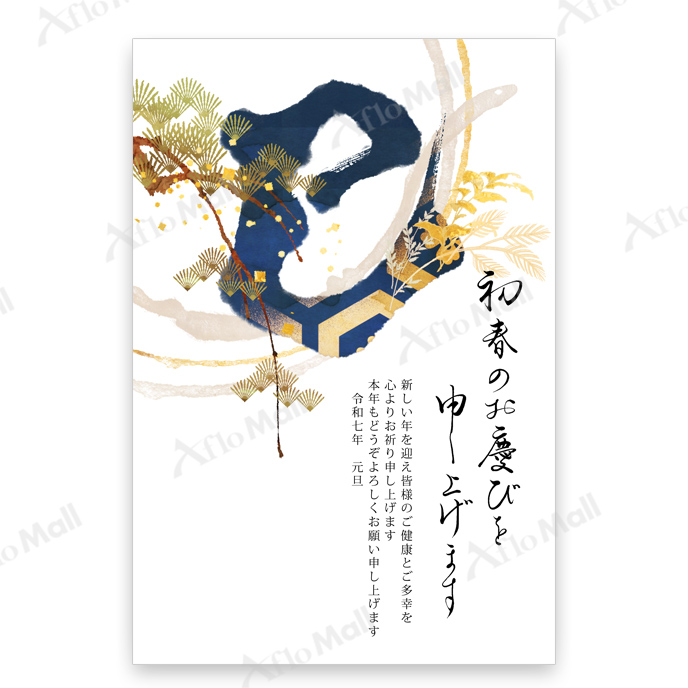 年賀状 書道 巳年TikTok