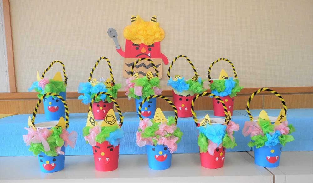 節分制作をしました。はる学童クラブ