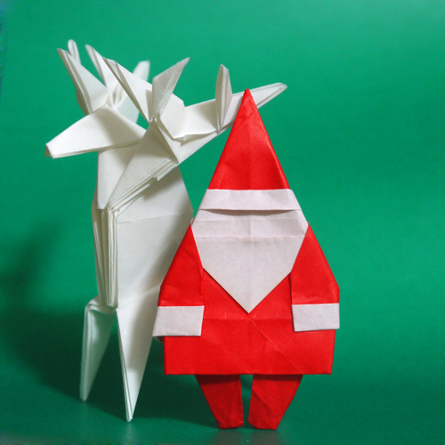 折り紙レククリスマス 折り紙簡単 ! 可愛い トナカイ 折り方 Origami Christmas reindeer 冬の折り紙 飾りshigeyuki.net