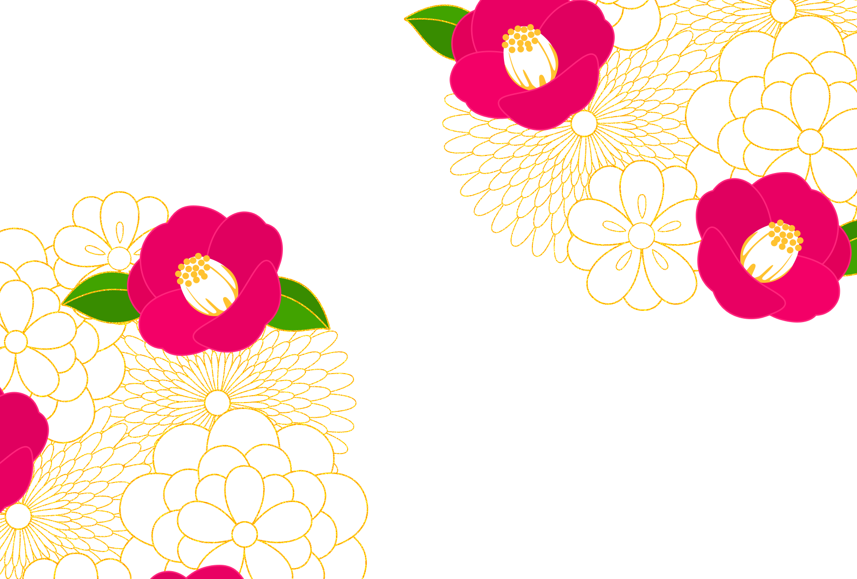 雪だるまの寒中見舞い04：イラスト無料