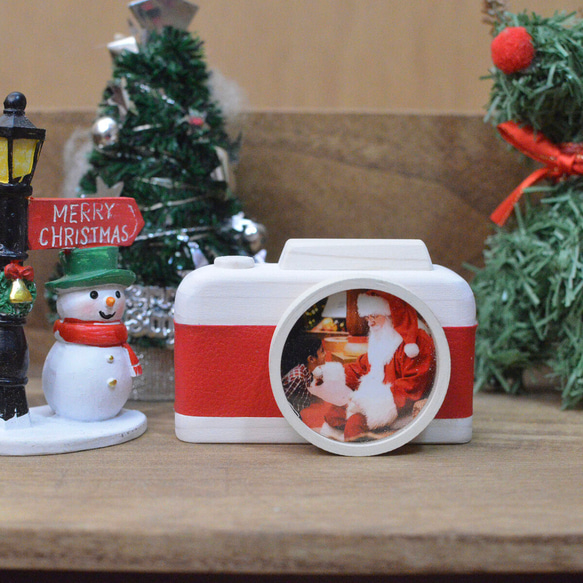 ヴィンテージ フォトフレーム クリスマス 古いフォトフレーム・写真立てクリスマスカード付きflorantik