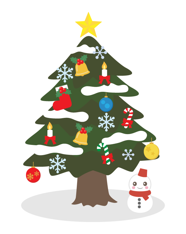 クリスマスツリーの無料イラストフリーイラスト素材集 ジャパクリップ