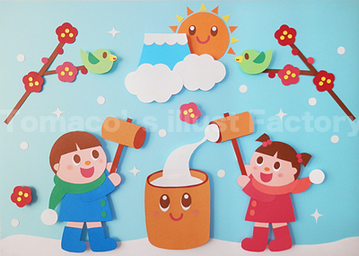 ☆無料ダウンロード型紙「お正月 絵馬」１月 冬 春 えま 幼稚園 保育園 老人ホーム 介護施設 デイサービス 壁面装飾 型紙 製作☆ 壁面飾り工房