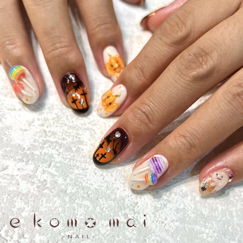 楽天市場 ハロウィン お菓子 ネイルシールネイルアート用品 ：ネイル<美容・コスメ・香水の通販