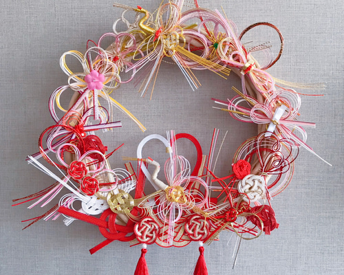 水引×リザーブドフラワーのクリスマスリース - 気ままにハンドメイド