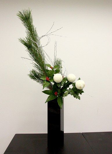 お正月の花 『まるっと鏡餅アレンジ・お正月 生花』横浜花まりか フラワーギフト店