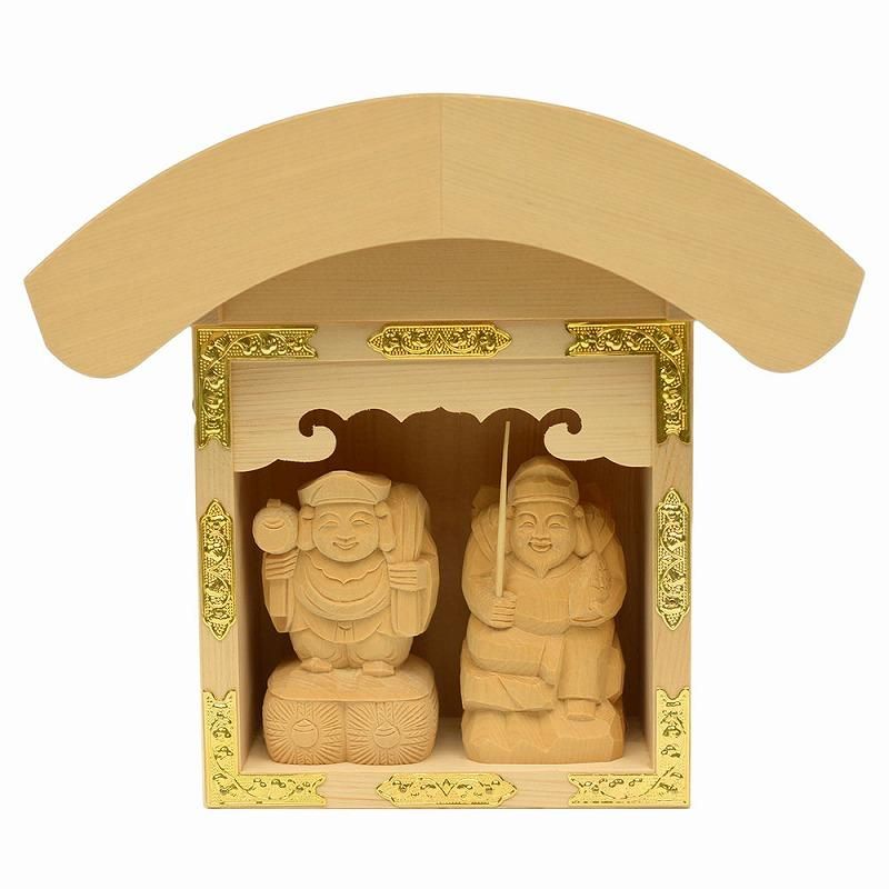 □ 蔵出し 時代物 古い 大黒宮 恵比寿様 大黒様他まとめて 神棚□ お宮 骨董