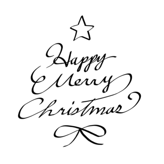 再アップ 筆記体で書こう ”Merry Christmas” in cursive