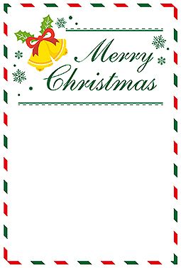 季節の便箋 無料テンプレート クリスマス 4 Template Million テンプレートミリオン