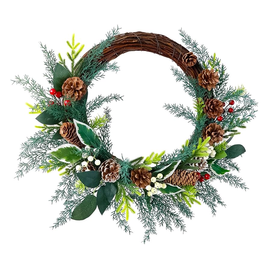 Amazon.co.jp: クリスマスリース 松ぼっくりリース ハンドメイド : おもちゃ