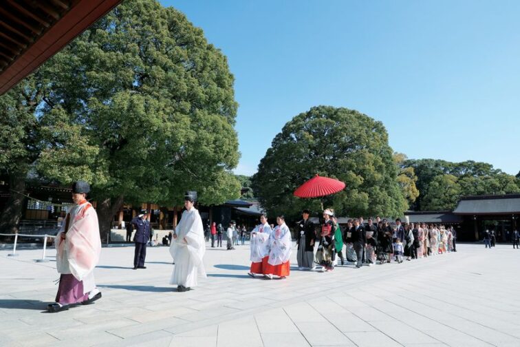 明治神宮での婚礼 - 地かつら老田