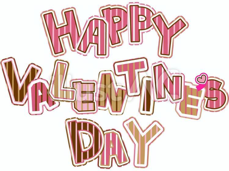 手書き風のハートと「2.14 Valentine's Day」の文字イラストフリー素材 イラストミント