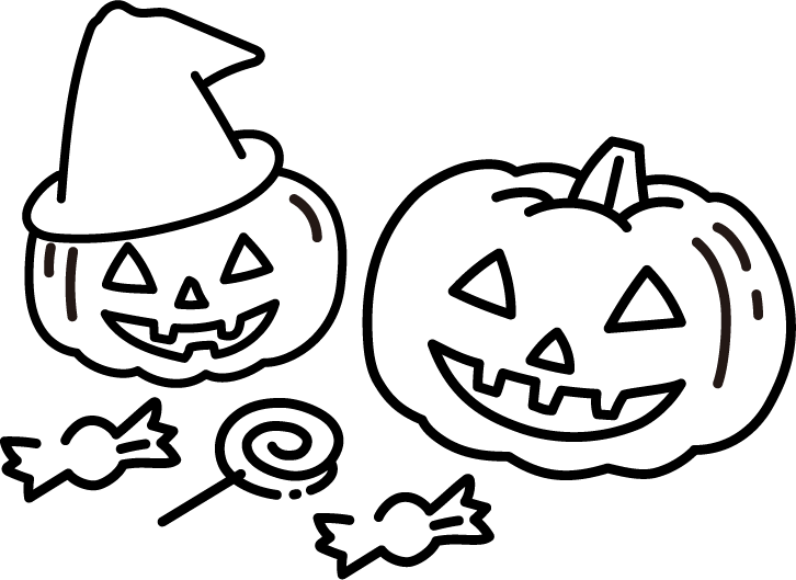 かわいいハロウィンのイラスト素材50点セット PNG画像 Aiデータイラスト・ポストカード素材のオンラインショップ イラストareira 限定 イラストも販売中