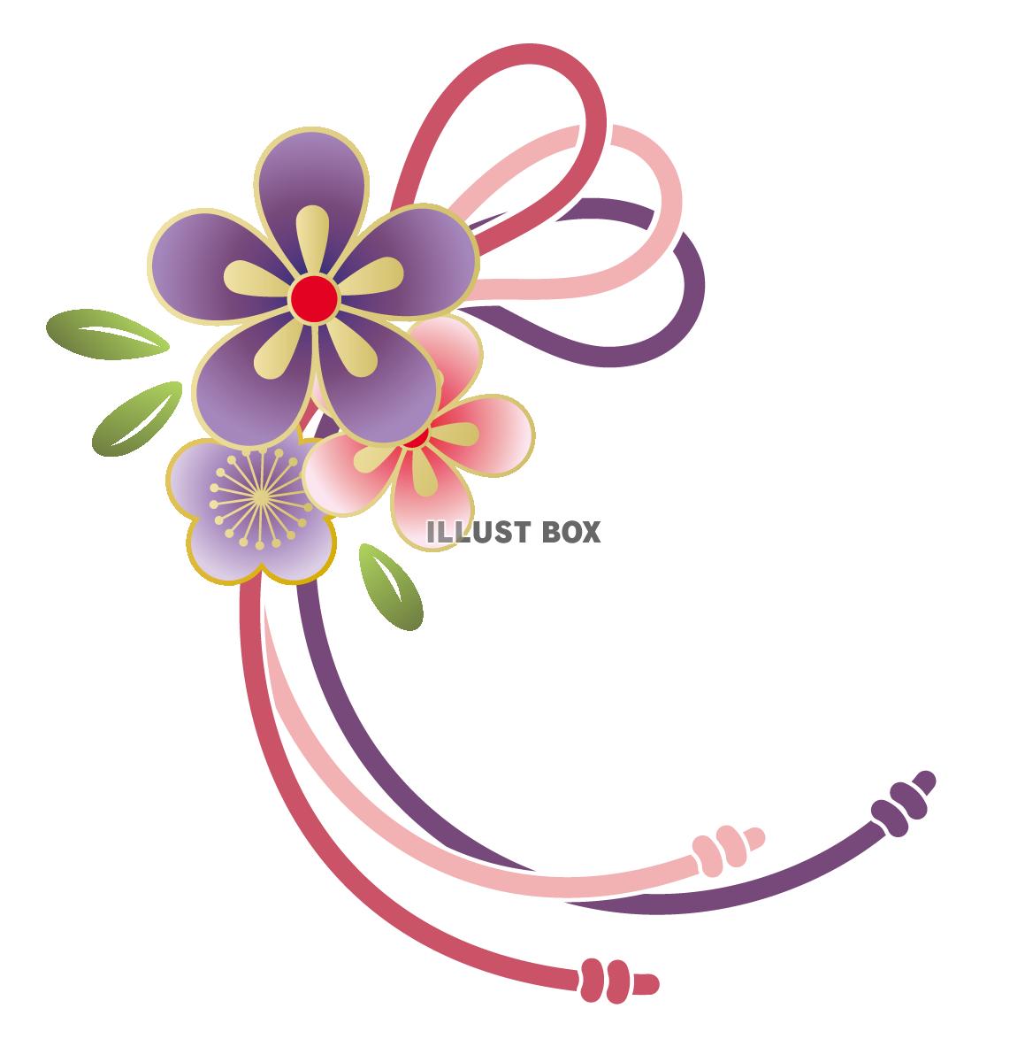 お正月・梅の花の無料イラスト２商用可のイラスト素材集 – フリー素材BEZYBOX