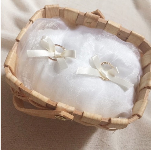 手作りキットも販売中・ミニバスケットのリングピロー - フィーノ