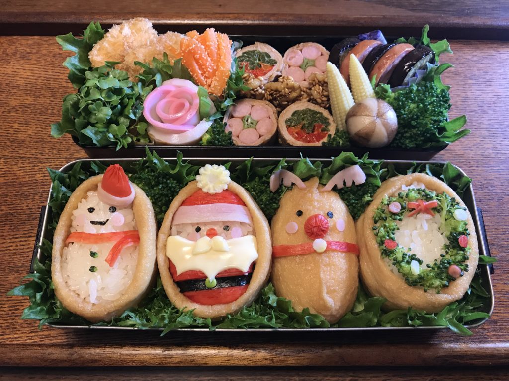 見た目もいろいろ☆ 味もいろいろ☆ ミニおにぎりで『クリスマス弁当』愛知 津島市 ＊飾り巻き寿司＊米粉ナチュラルおやつ教室