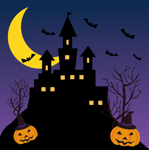 ハロウィン向けお城のイラスト素材 – EVENTs Design