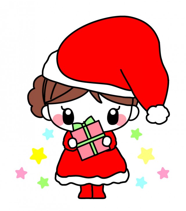 サンタクロースSui-Sai手描き水彩イラストフリー素材集