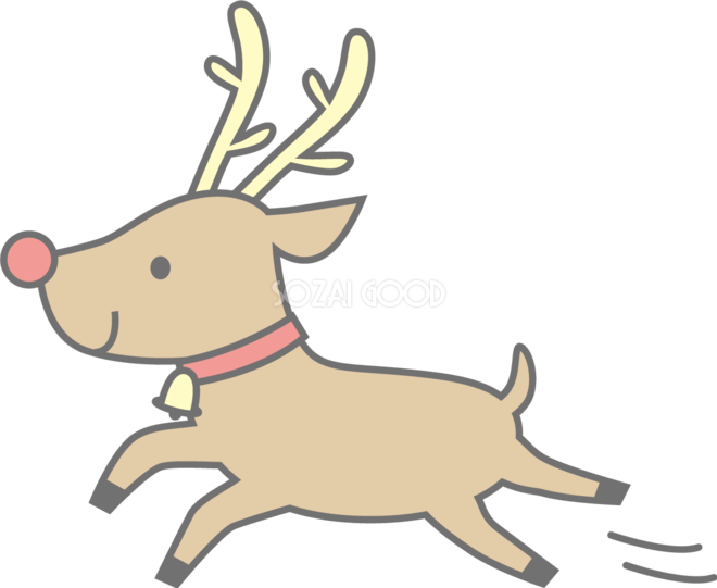 サンタクロースとトナカイの無料イラストフリーイラスト素材集 ジャパクリップ