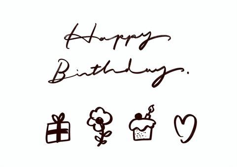 おしゃれな筆記体のバースデーレターバナー ブラック虫ピン付きで立体的に飾れる！名入れ・１歳誕生日・ハーフバースデー 雑貨・その他 ナベチン 通販17411584Creema クリーマ