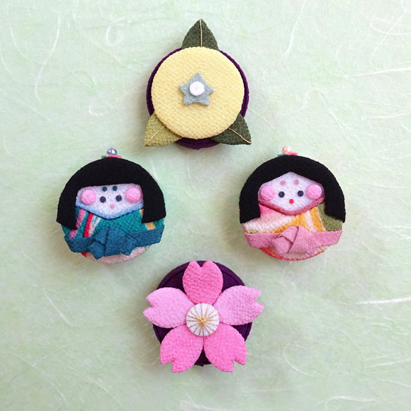 ひな祭り 花飾り 2点セット 桜橘100均 ひな祭りの飾り 雛人形の橘