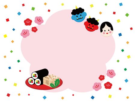 節分 背景 イラストイラスト