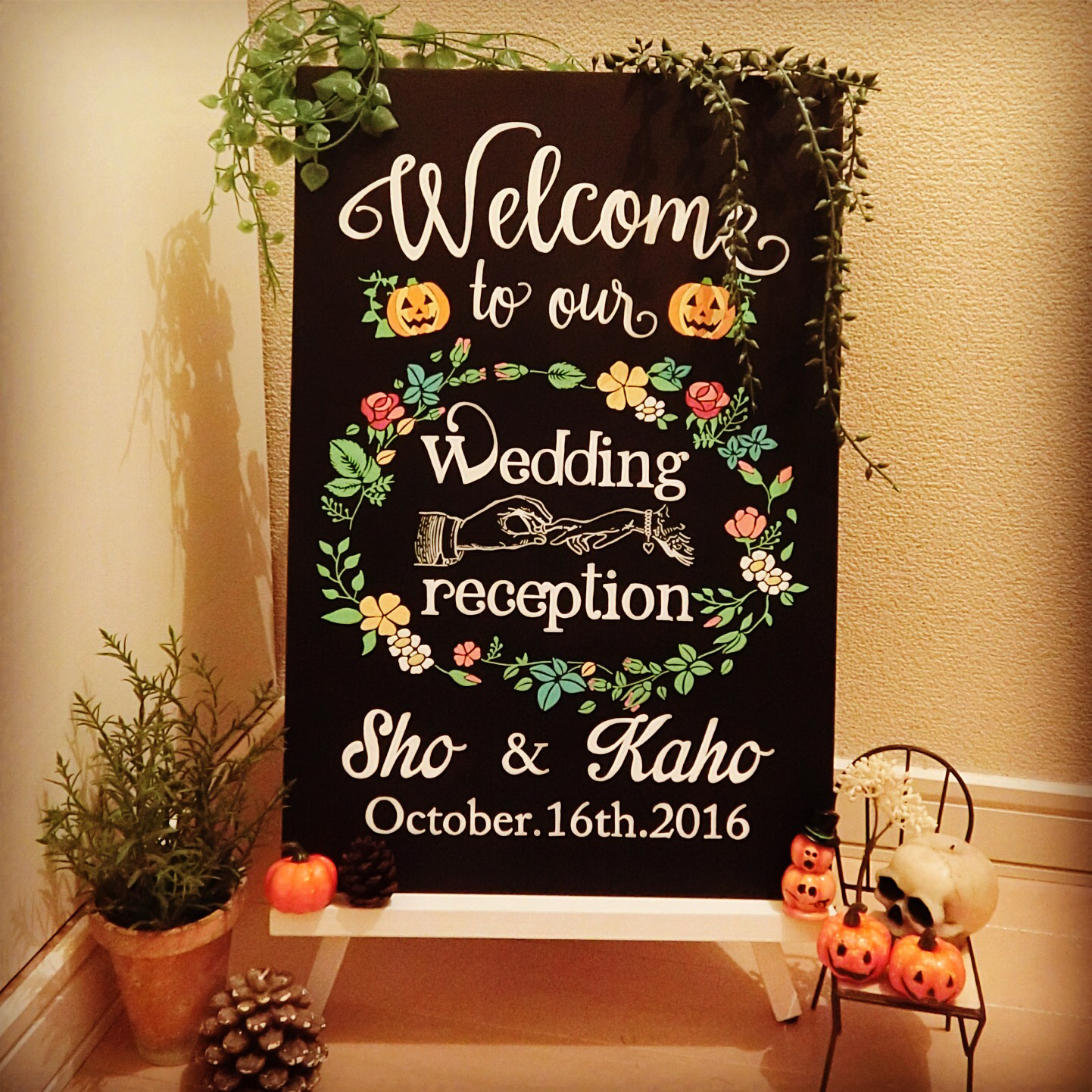 ハロウィンボード奈良 チョークアート＊ぎんのいす アートワークス＊ GINNOISU ART WORKS ＊