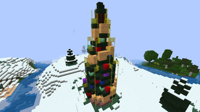 お洒落なクリスマスツリーの作り方 マイクラ