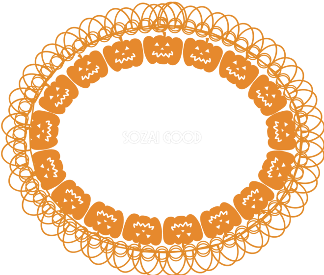 ハロウィンフレーム丸のイラスト素材43068332- PIXTA