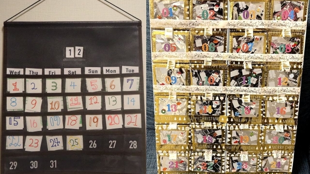 アドベントカレンダーを手作り！100均セリアでキットを購入 市販のものより安い＆子供も大満足UCHIの平屋