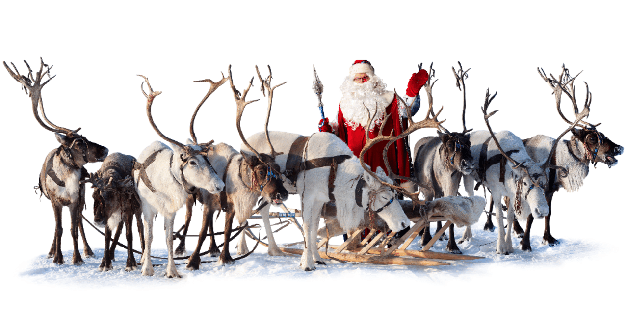 ナンオフシーズンのサンタとトナカイさんオフタさん