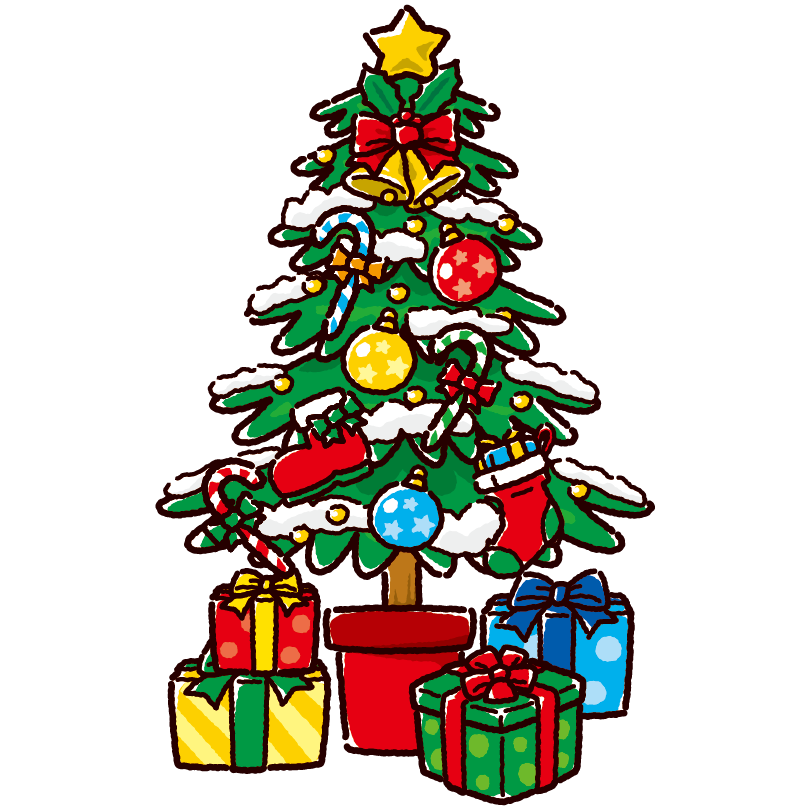 クリスマスツリーのイラストかわいいフリーアイコン・イラストの無料素材サイトフリーペンシル