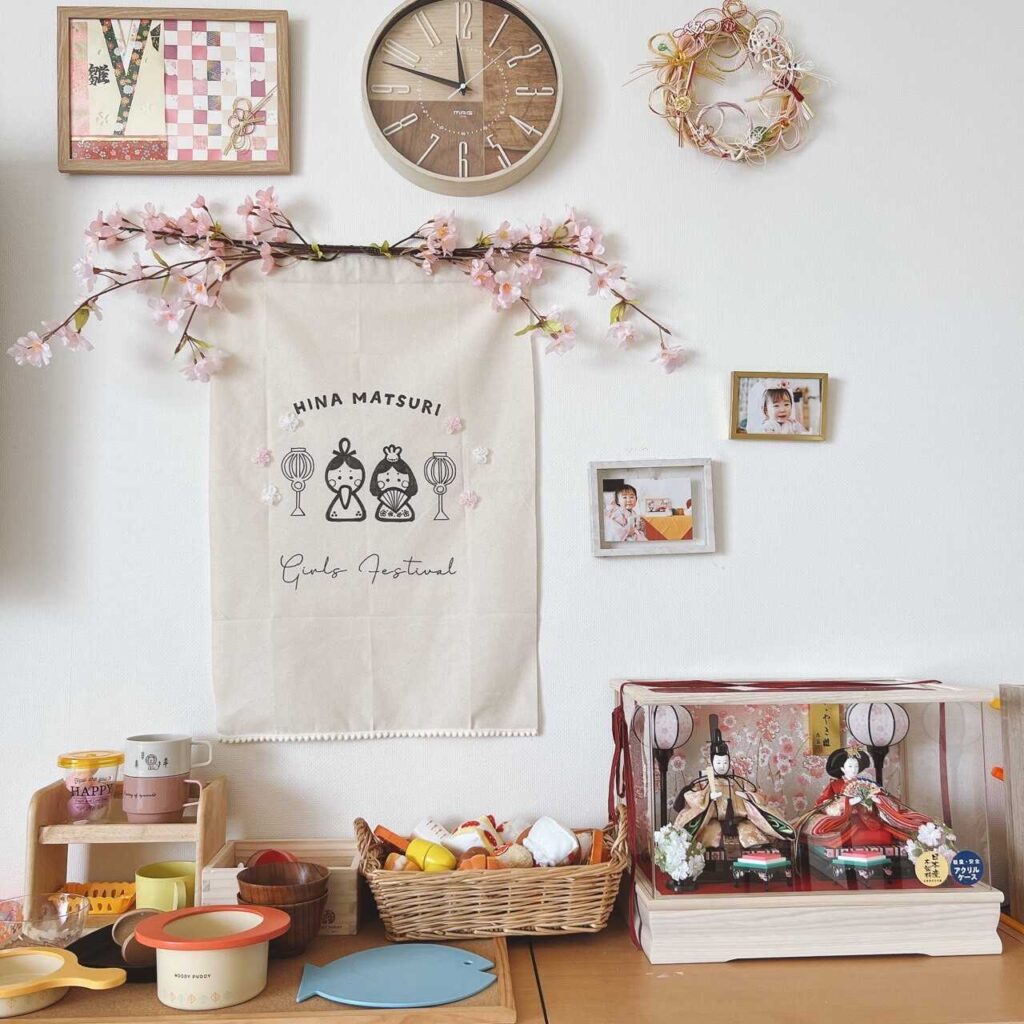 刺繍タペストリー インテリア雑貨 楽天市場 刺繍タペストリー L ひな祭り タペストリー おしゃれ