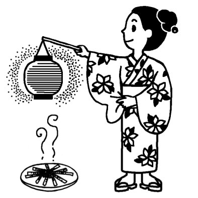 無料フリー素材 背景透過 水彩風&線画 お盆の精霊馬 ナスとキュウリ のイラストかわいい無料素材♪まるふーわイラスト