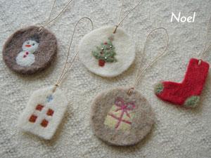 クリスマスオーナメント☆５個 フェルト手作り ブルー系の通販 by E.T's shopラクマ